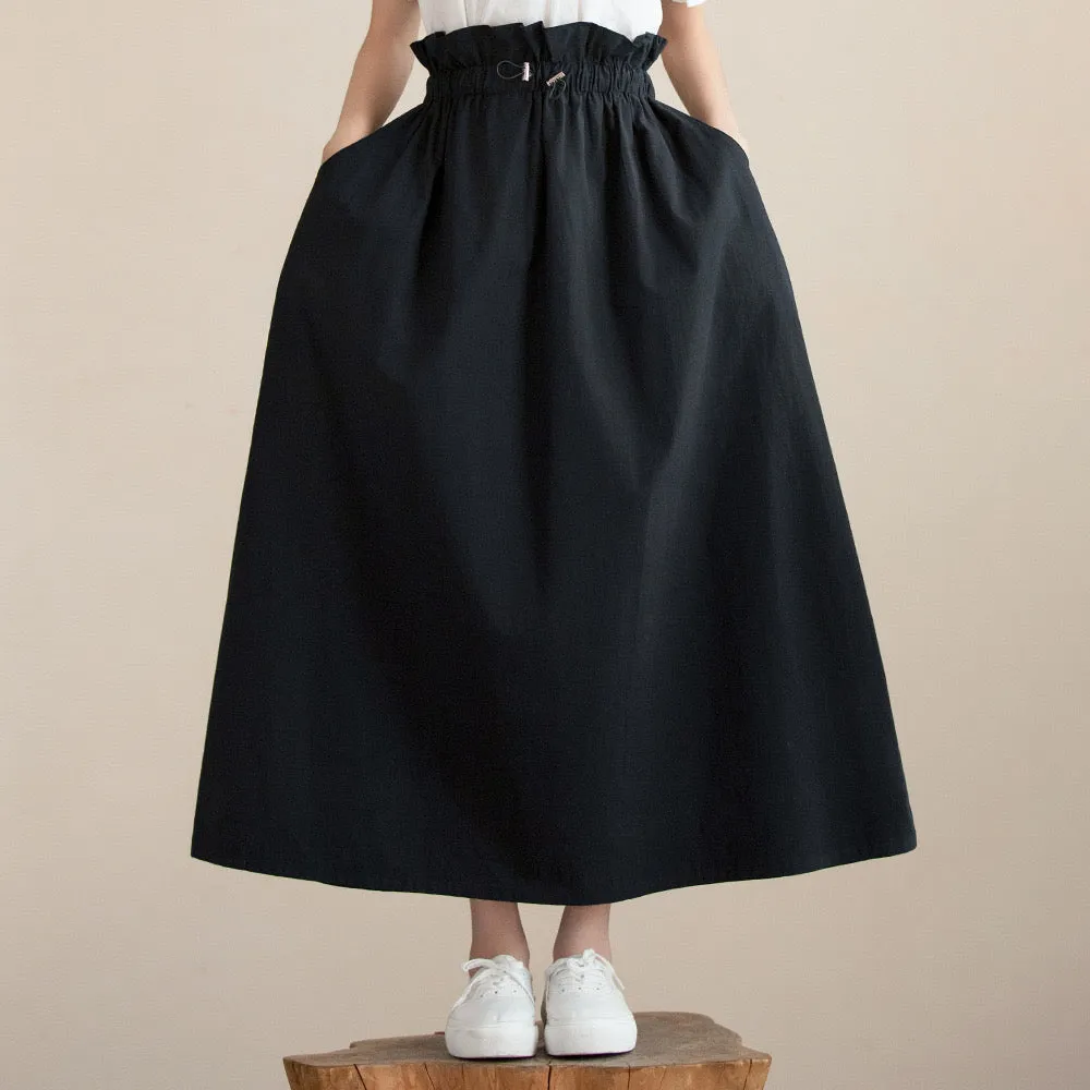 方领上衣/ 荷叶腰设计半裙 Square Elegance Blouse/ Classic Paperbag Waist Midi Skirt