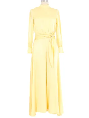 1960s Leo Narducci Candlelight Belted Jumpsuit