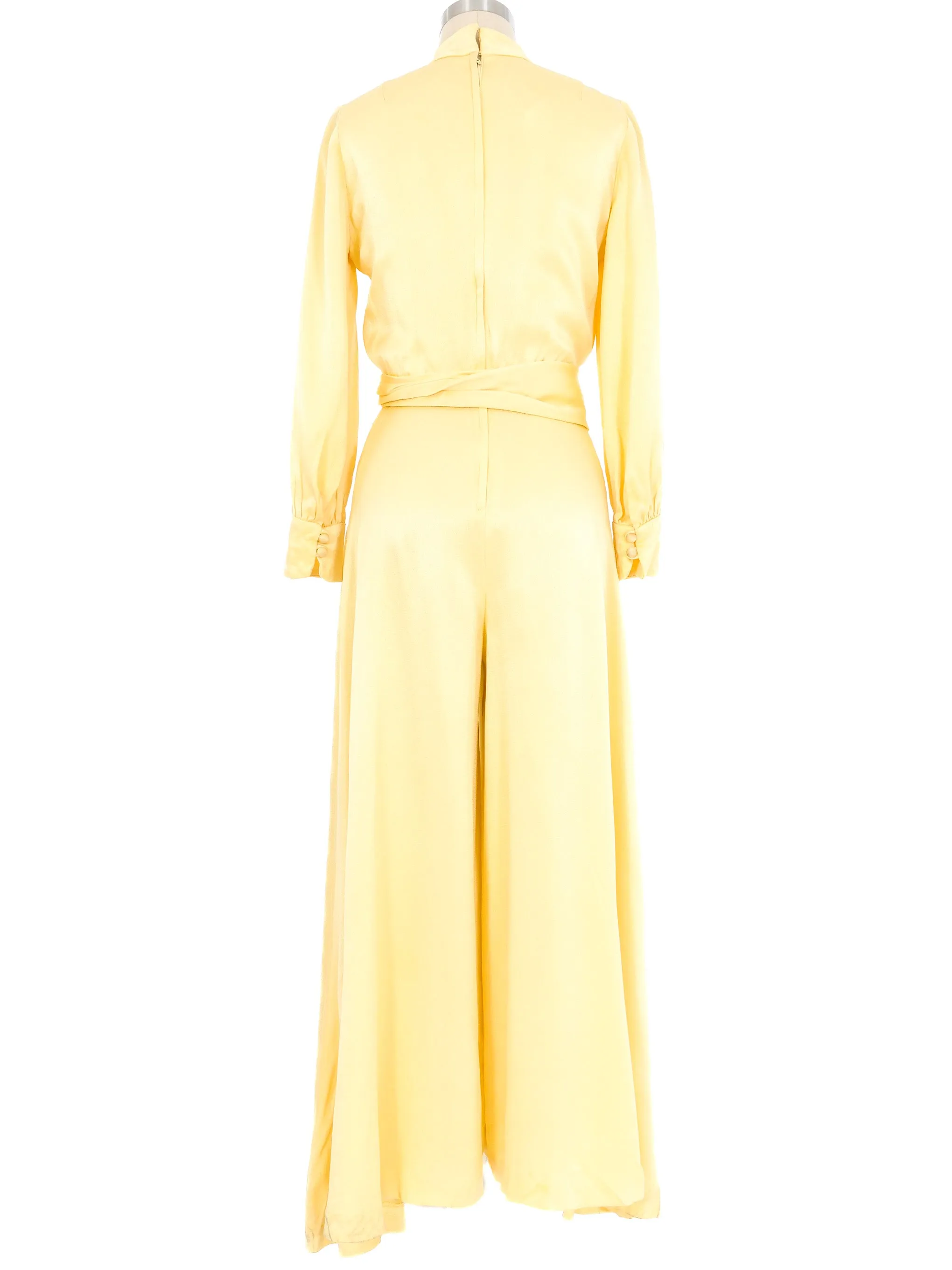 1960s Leo Narducci Candlelight Belted Jumpsuit