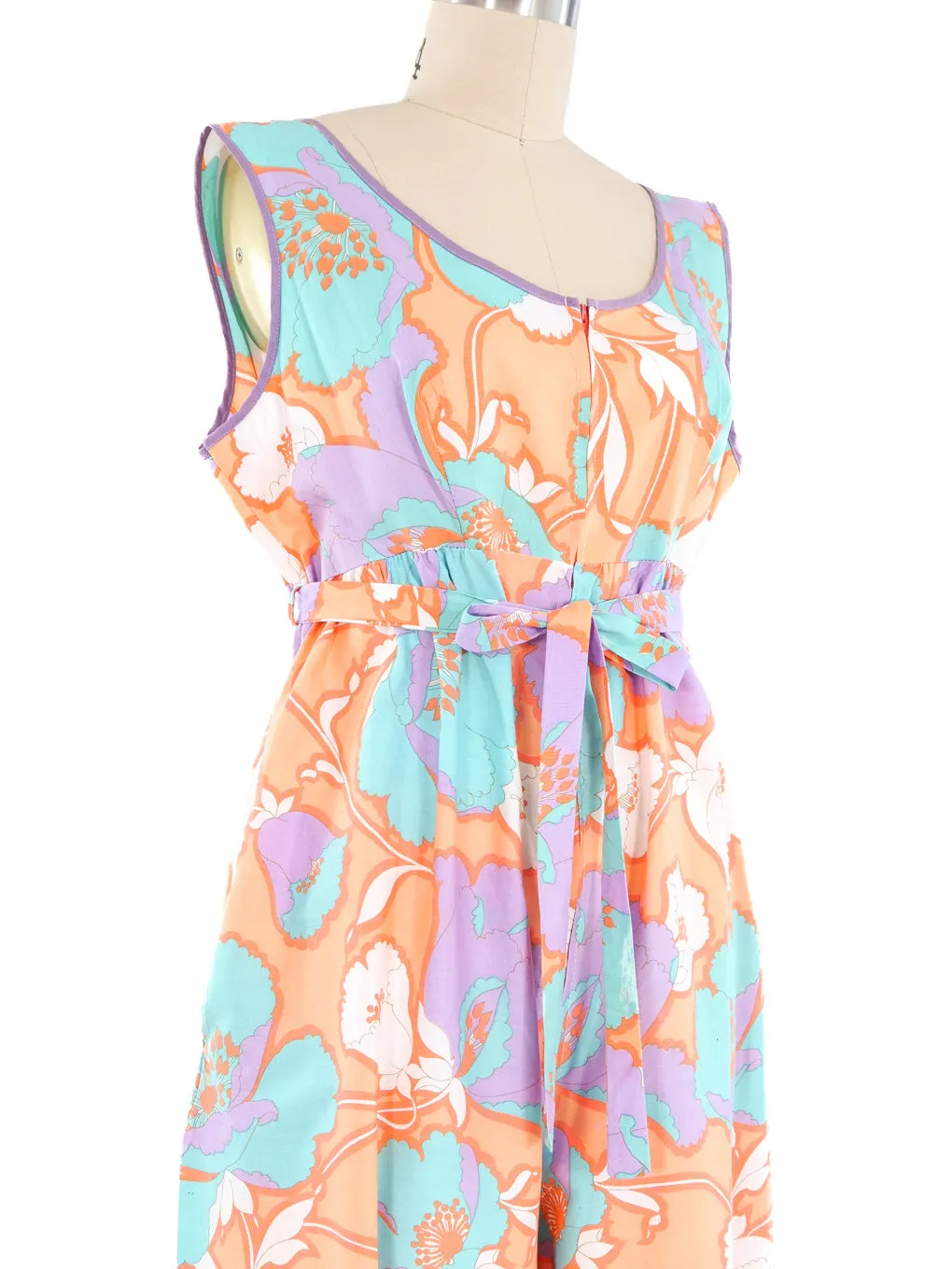 1970s Pastel Floral Jumpsuit