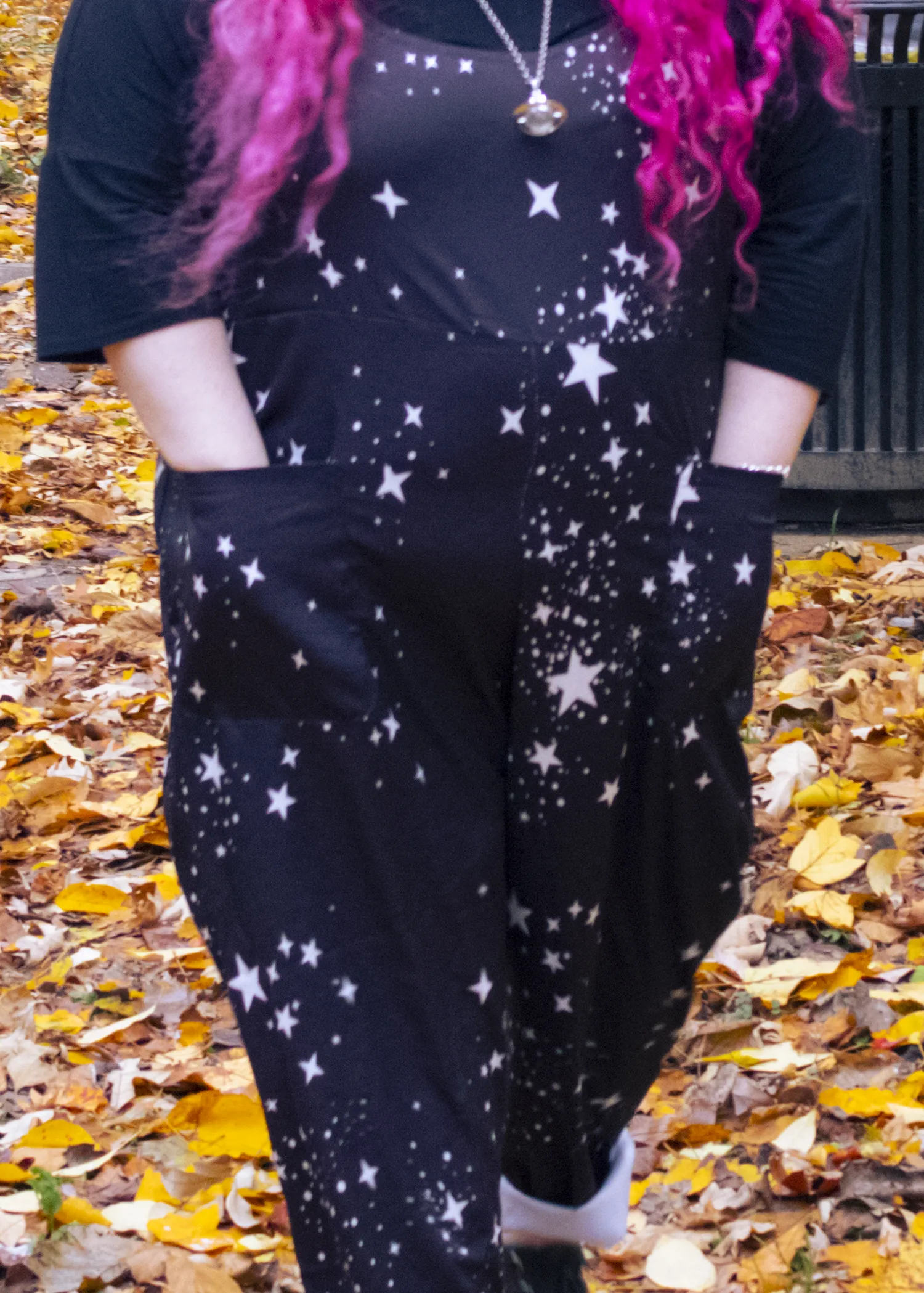 4XL Star Print Dungarees
