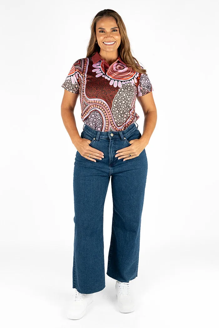 A Pathway To Healing UPF50  Women's Fitted Polo Shirt