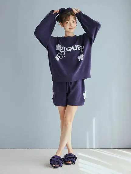 Airy Moco Flower Jacquard Lounge Shorts