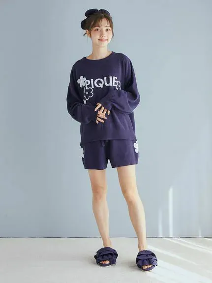 Airy Moco Flower Jacquard Lounge Shorts