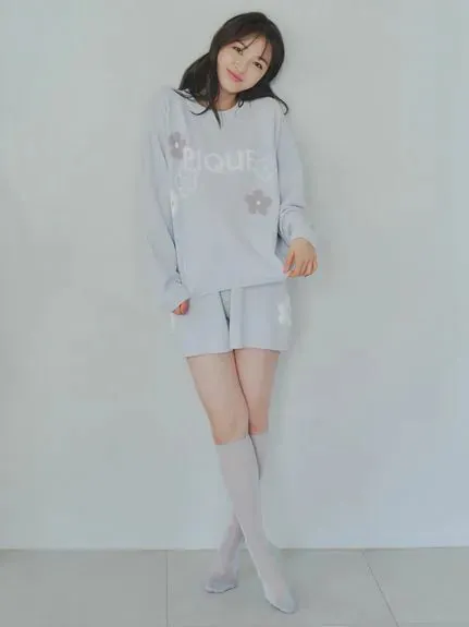 Airy Moco Flower Jacquard Lounge Shorts