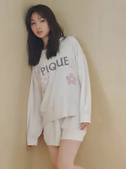 Airy Moco Flower Jacquard Lounge Shorts
