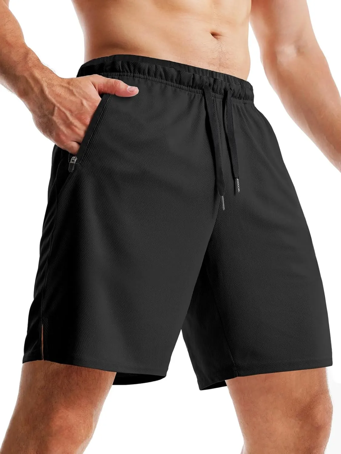 Aolesy Mens Workout Shorts 5"/7"/9" with Zip Pockets Quick Dry Lightweight Gym Athletic Shorts Linerless Running Shorts