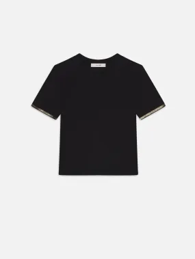 Beaded Tee -- Black