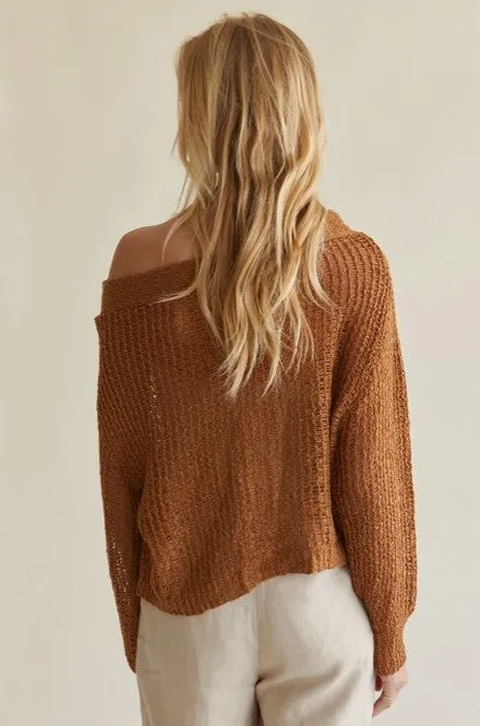 Boatneck Camel Sweater