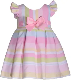 Bonnie Jean Easter Dress Spring Striped Dress for Baby Toddler and Little Girls