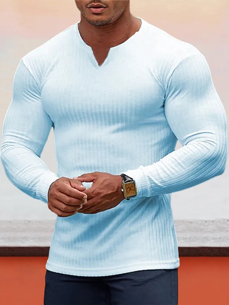 Coofandy Solid Slim Fit Stretchy Basic Top