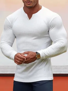 Coofandy Solid Slim Fit Stretchy Basic Top