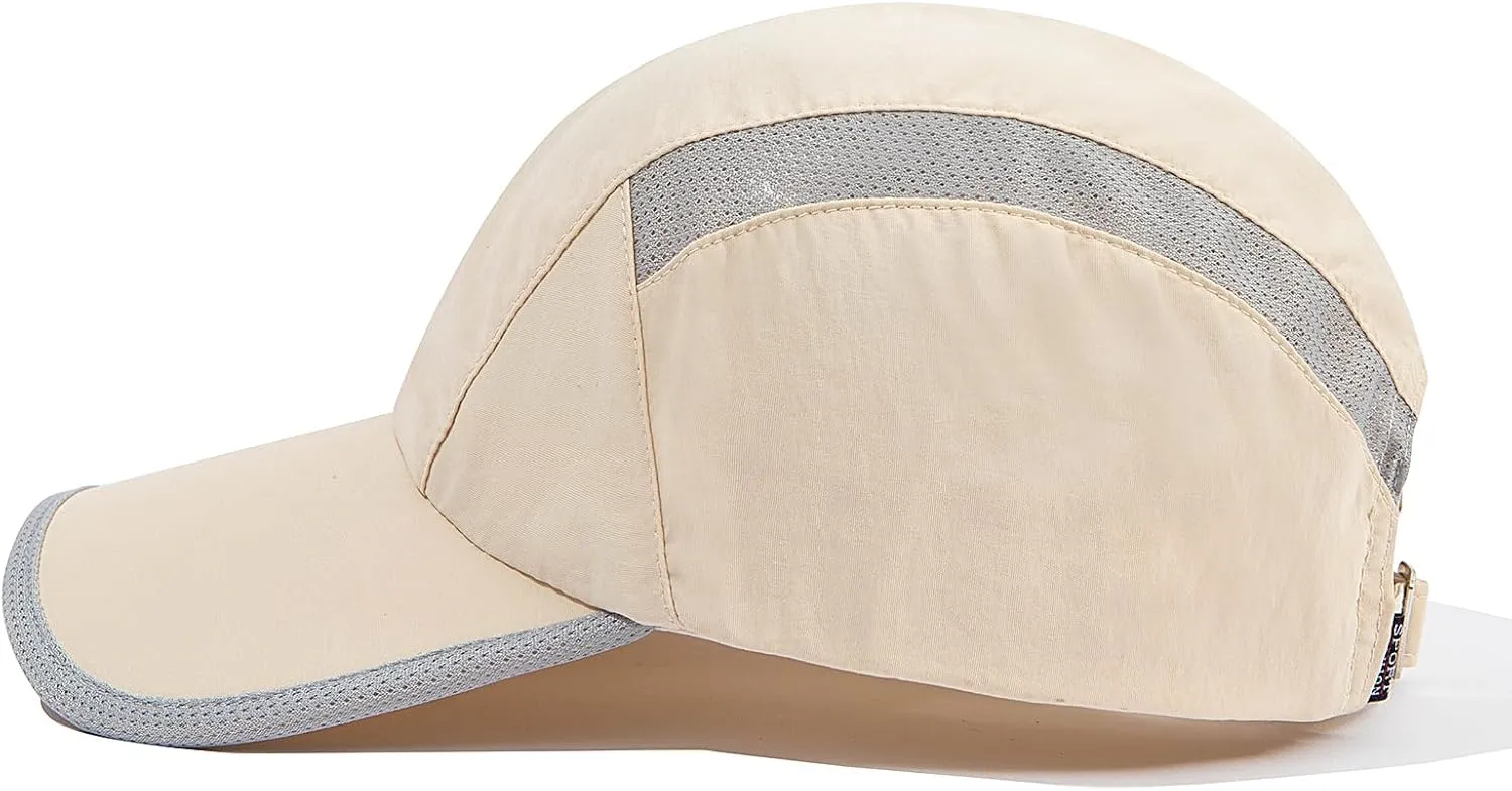 Croogo Quick Dry Mesh Baseball Cap Breathable Running Dad Hats Waterproof Lightweight Sports Cap Sun Hat Snapback Fitted Cap