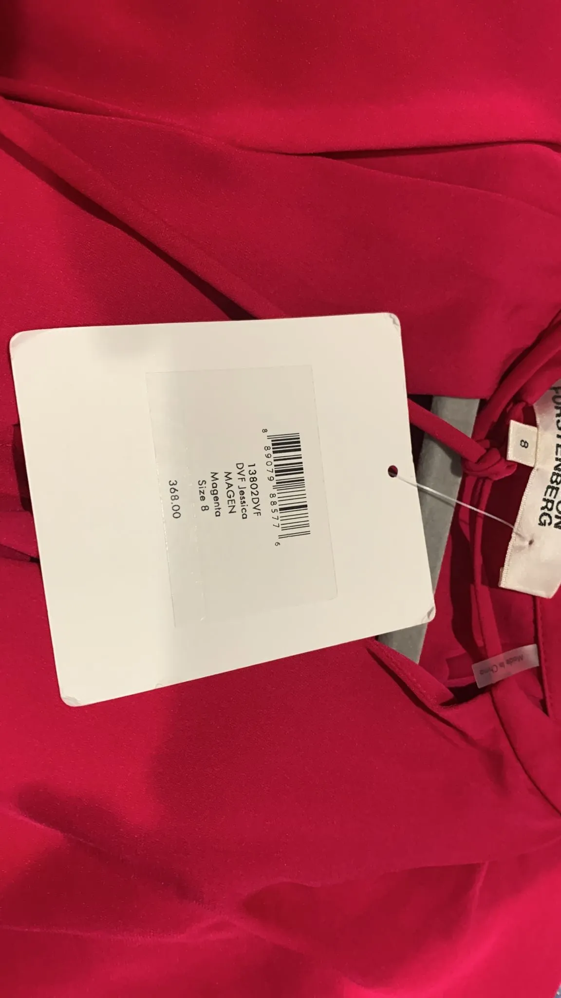 Diane Von Furstenberg Jessica Magenta Short  Dress