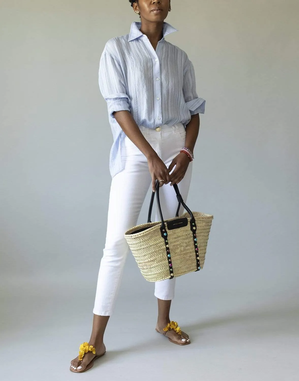 Drapey Stripe Convertible Button Down
