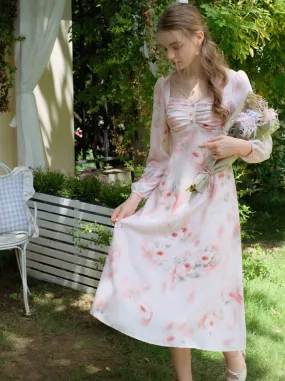 Dress Flower Retro Elegant