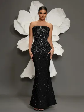 Elegant Black Bandage Evening Dress
