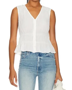 Featherweight Button Up in White | White