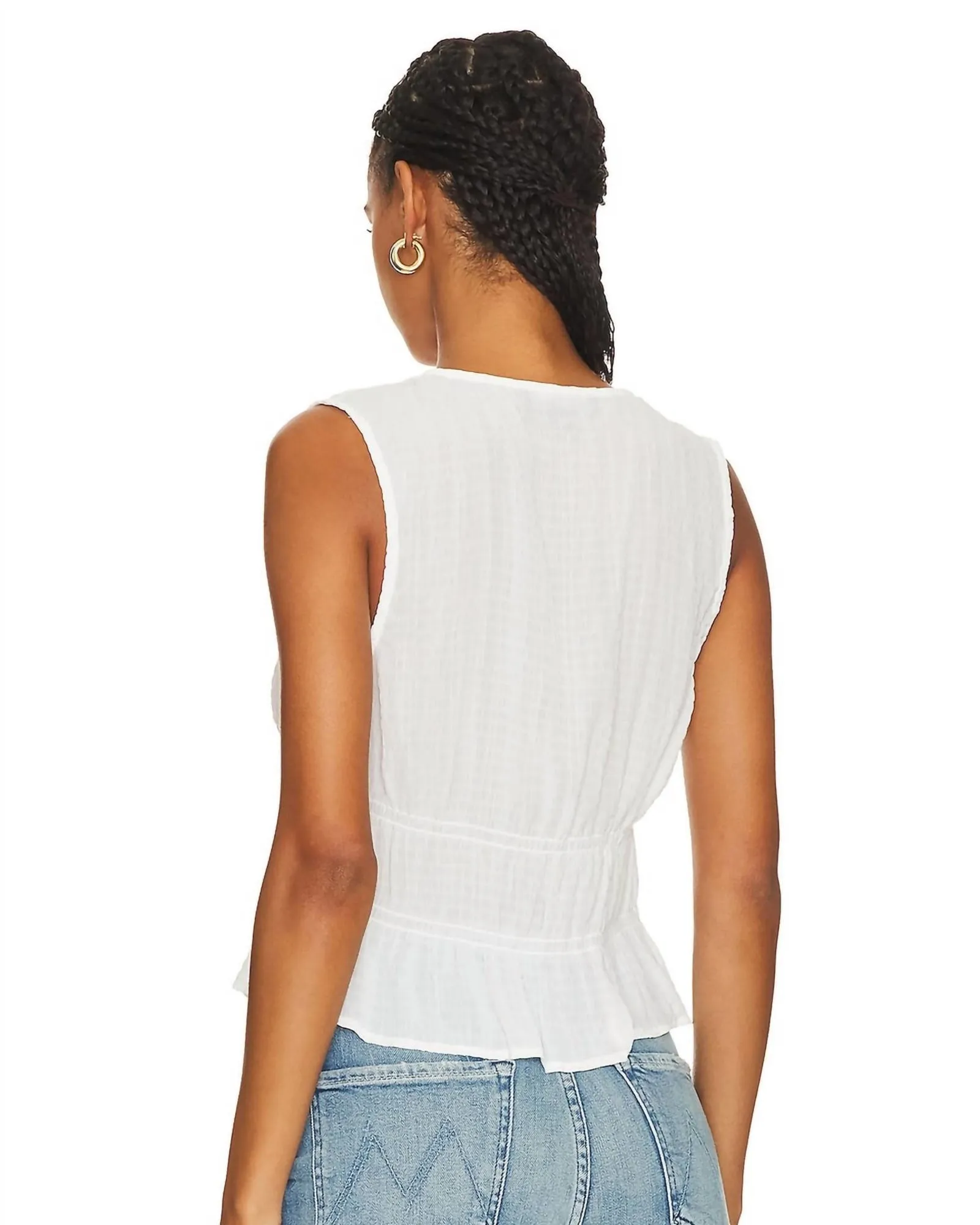 Featherweight Button Up in White | White