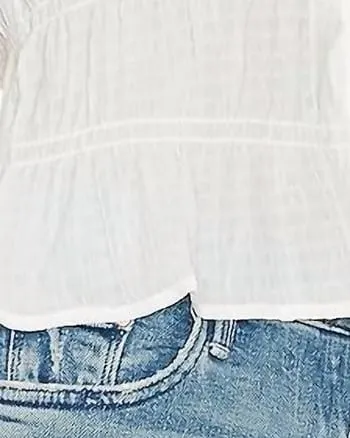 Featherweight Button Up in White | White