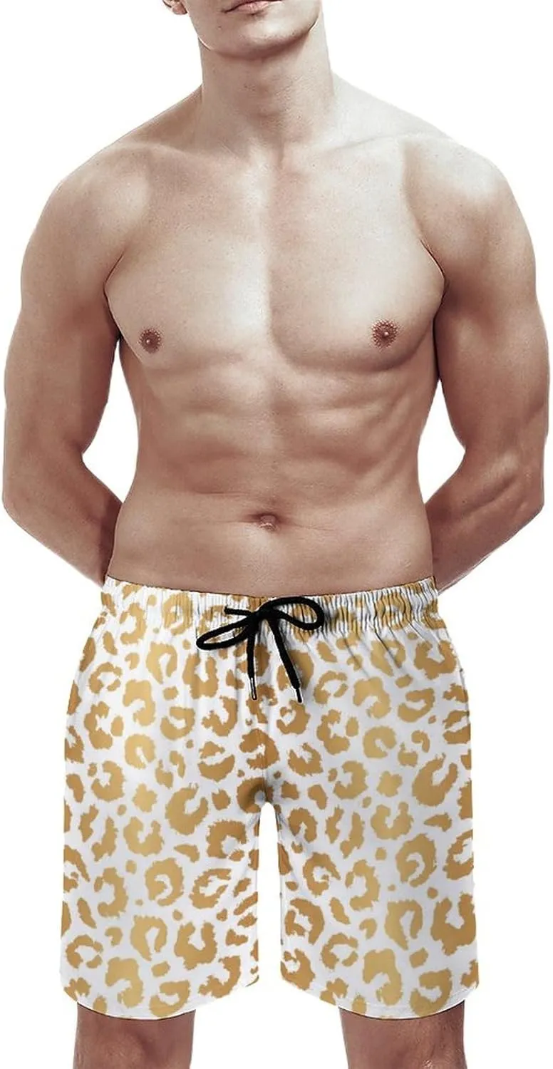 Funny Mens Swim Trunks Quick-Drying Breathable Beach Board Shorts with Mesh Lining Swimwear Bathing Suits