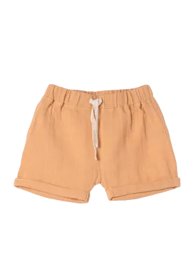 Jimmy shorts Play of Colors Earth Ochre organic muslin