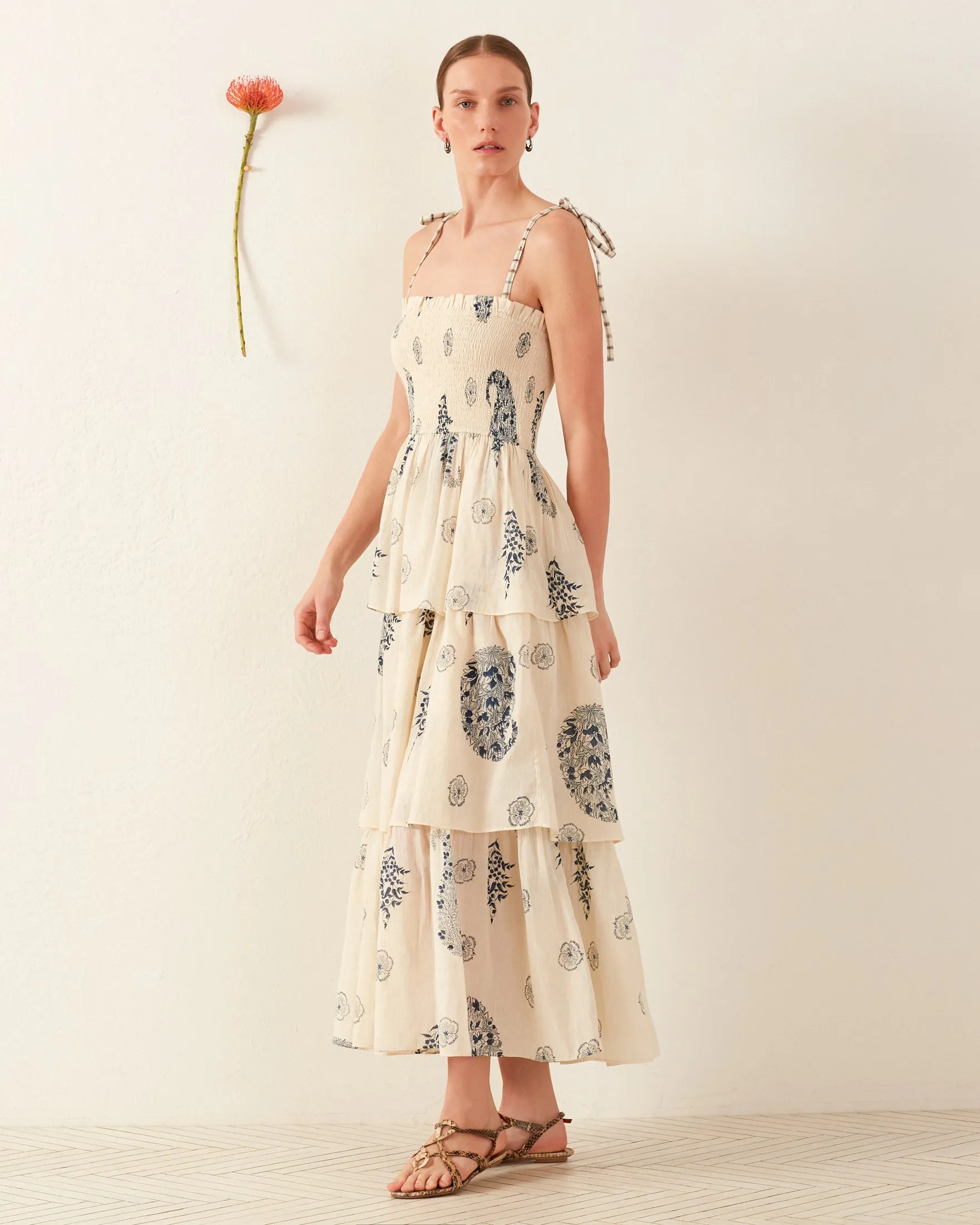 Kaia Porcelain Tier Dress