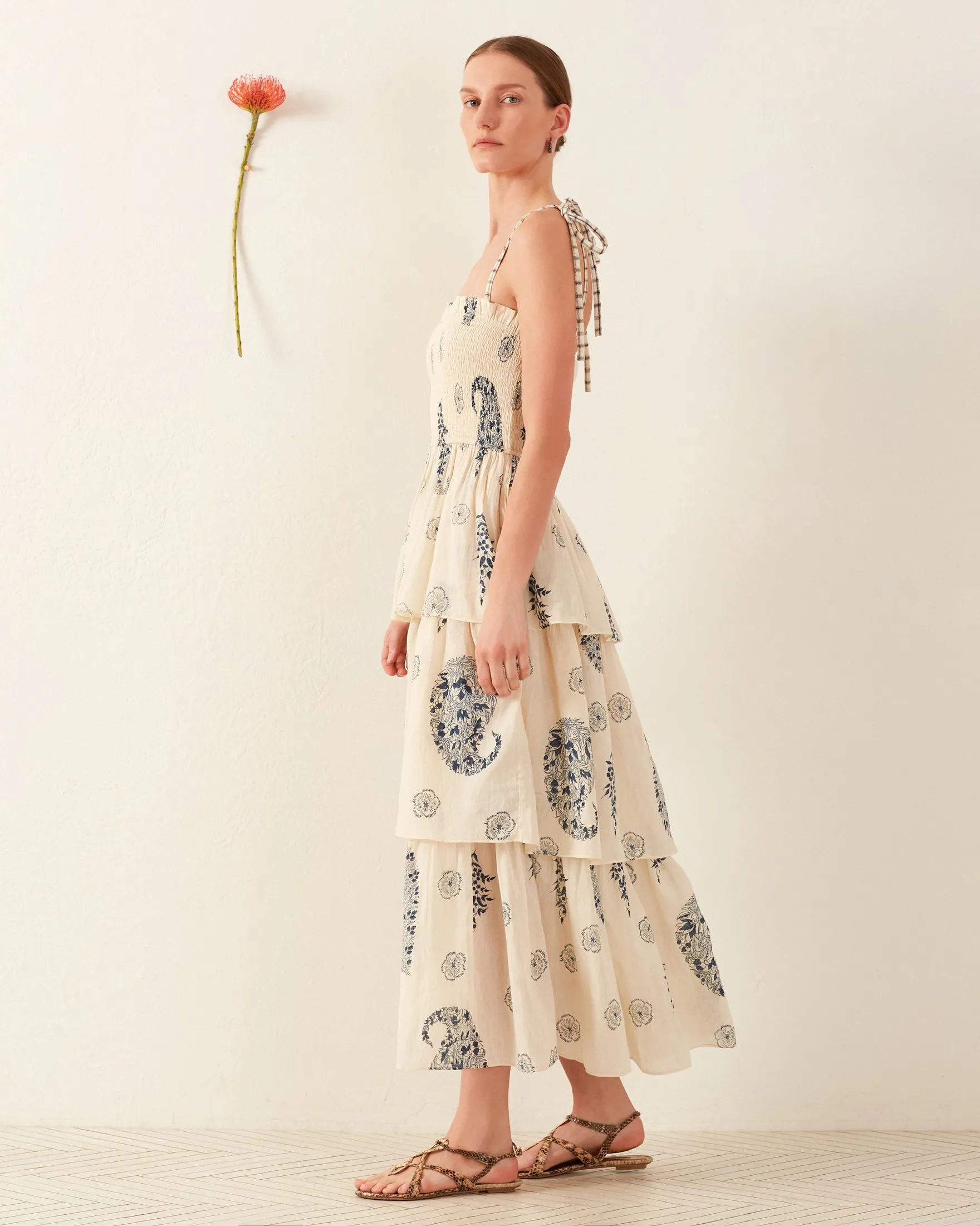 Kaia Porcelain Tier Dress