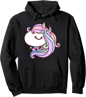 Kawaii Unicorn Birthday Girl Party Women Toddler Kids Pastel Pullover Hoodie