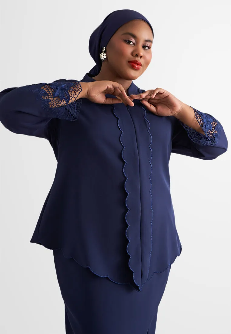 Khalisha Minimalist Sulam Kerawang Kebaya Set