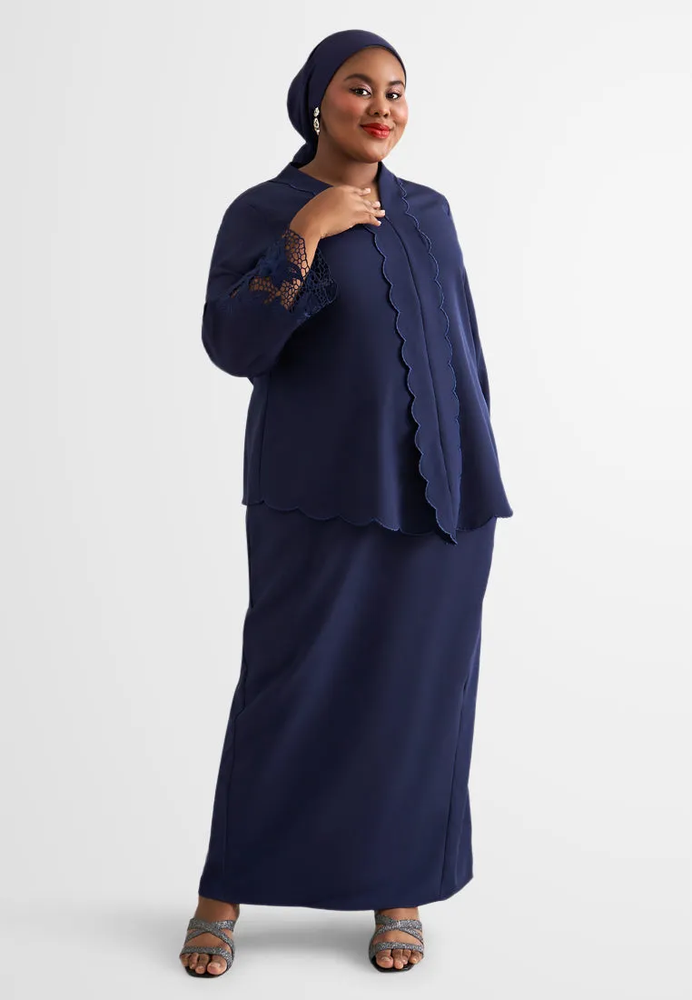 Khalisha Minimalist Sulam Kerawang Kebaya Set