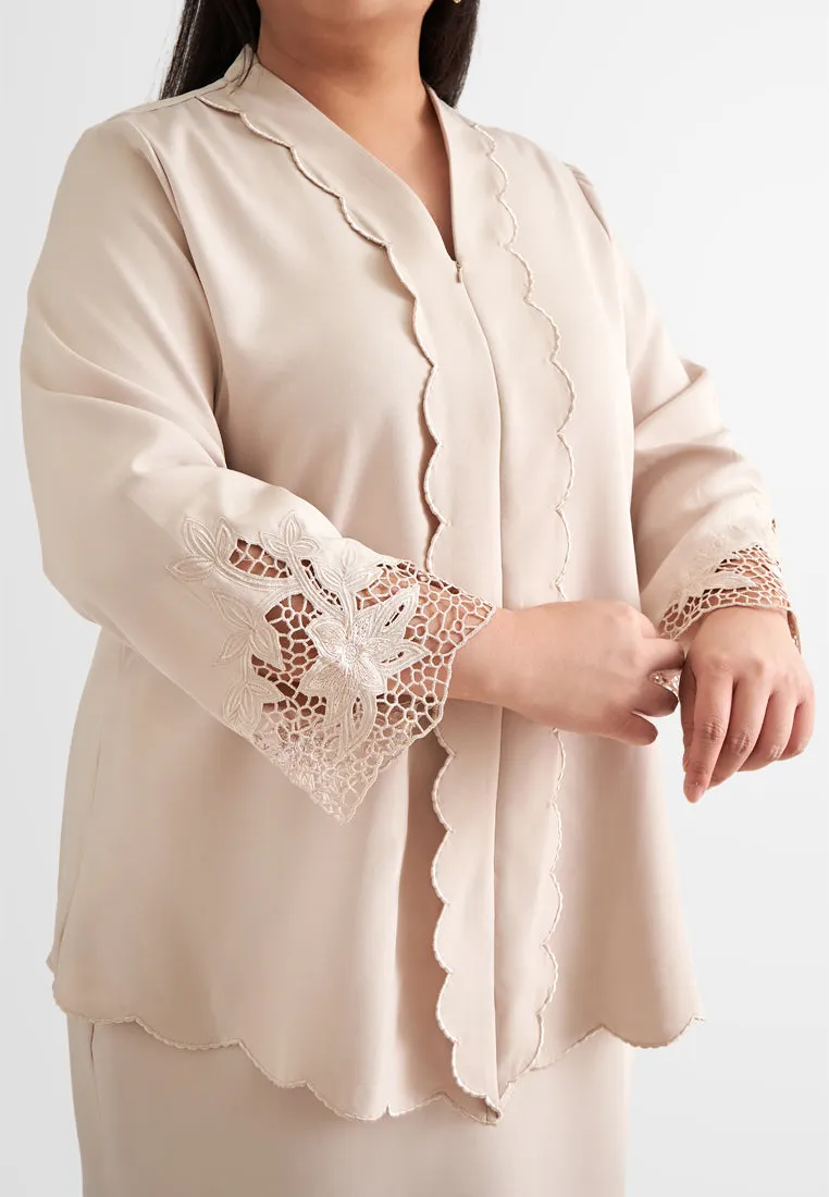 Khalisha Minimalist Sulam Kerawang Kebaya Set