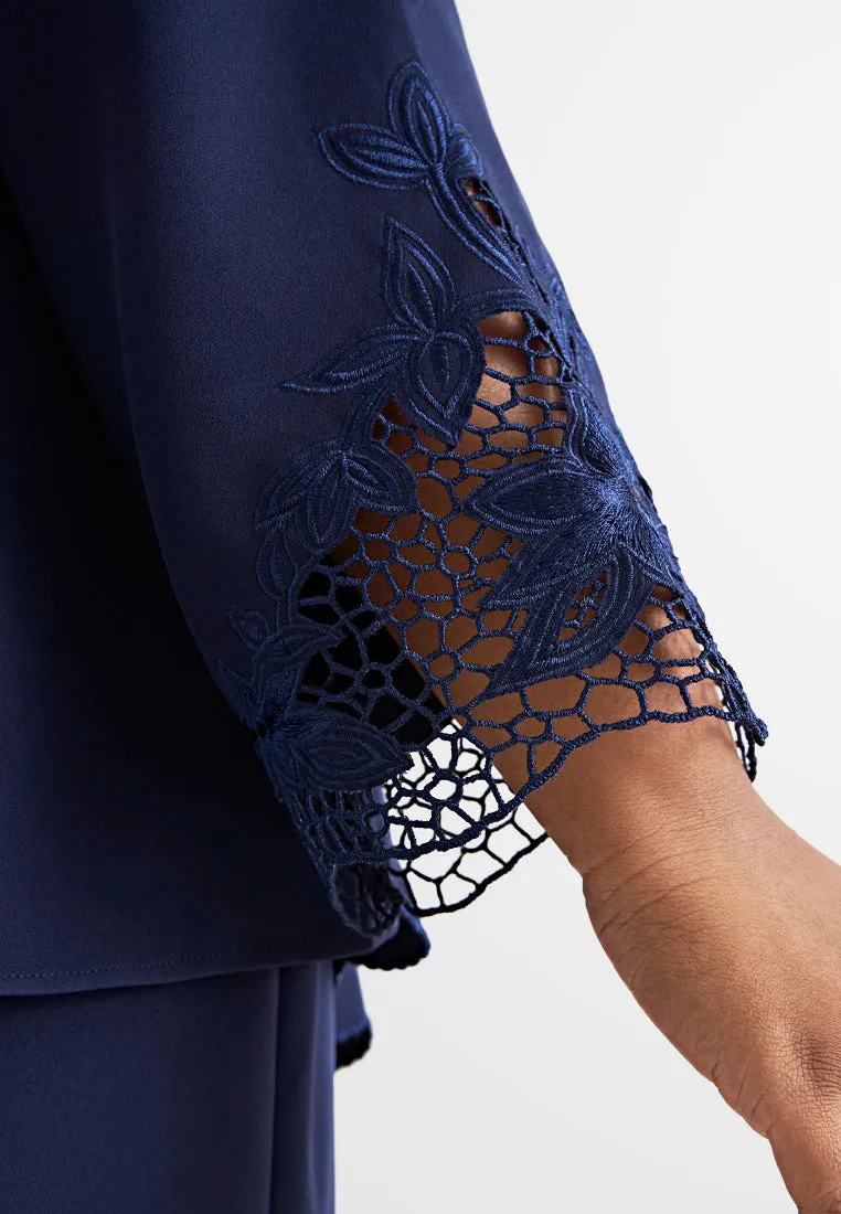 Khalisha Minimalist Sulam Kerawang Kebaya Set