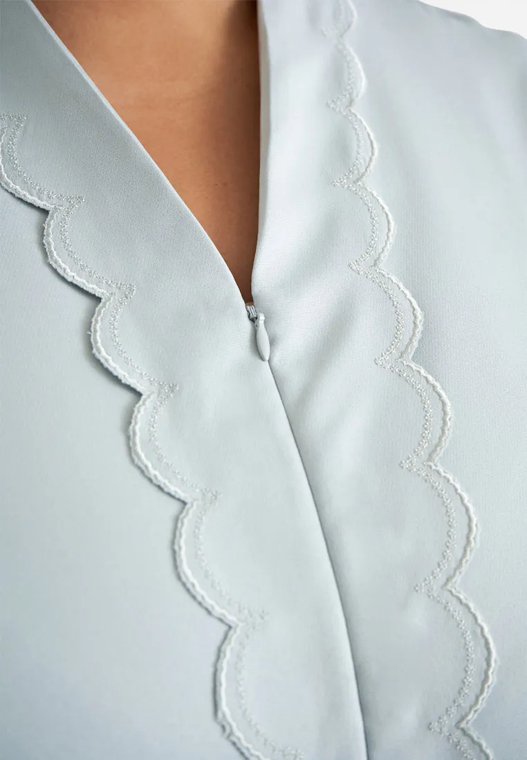 Lestari Minimalist Elegant Scallop Embroidery Kebaya Set