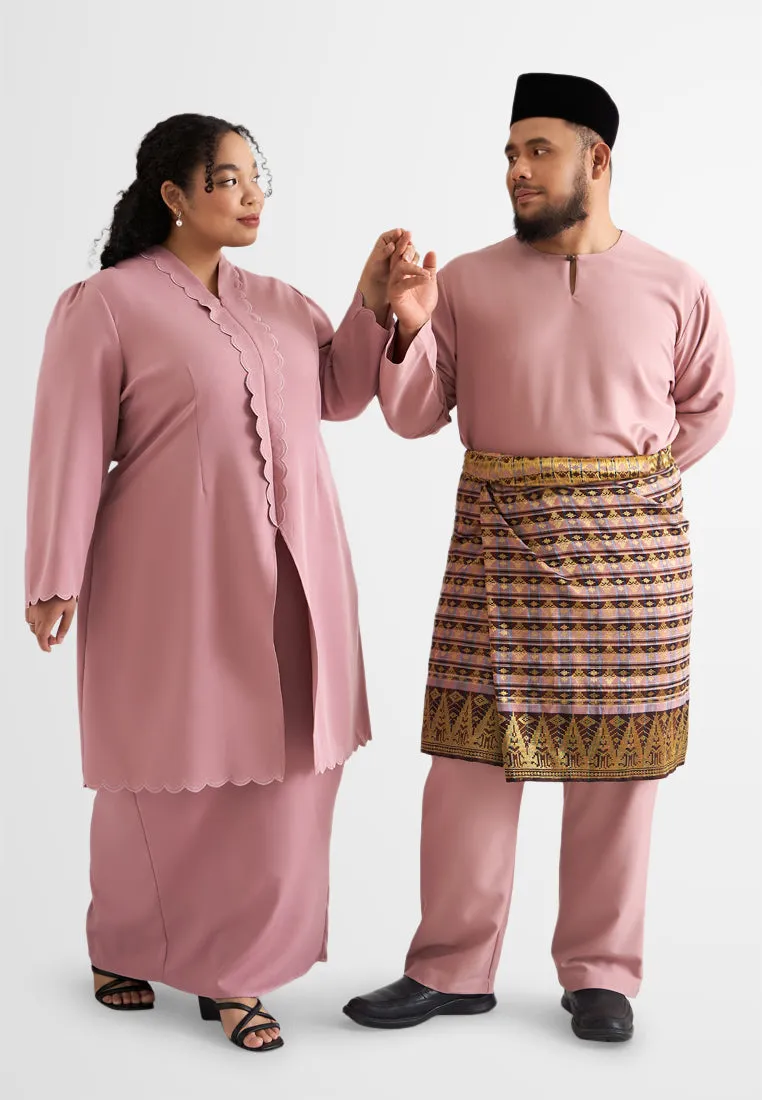 Lestari Minimalist Elegant Scallop Embroidery Kebaya Set