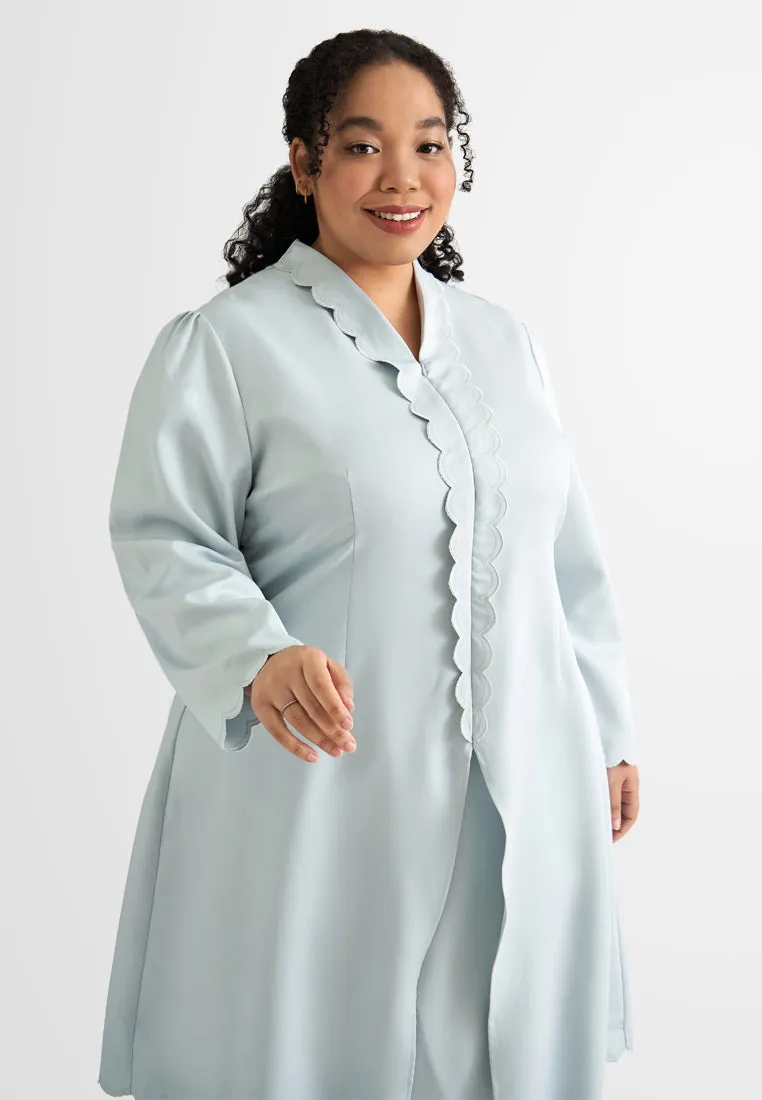 Lestari Minimalist Elegant Scallop Embroidery Kebaya Set