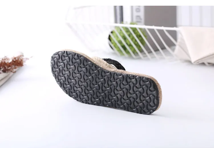 Linen Flip Flops