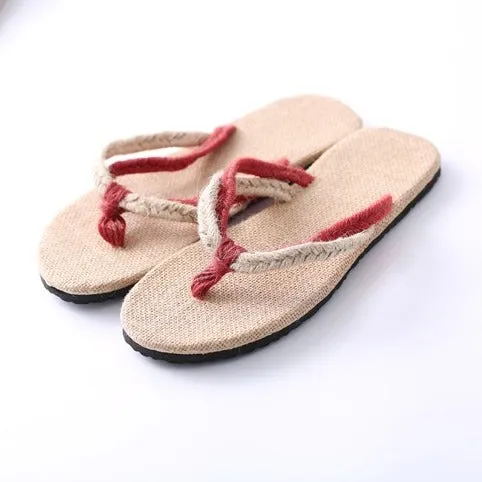 Linen Flip Flops
