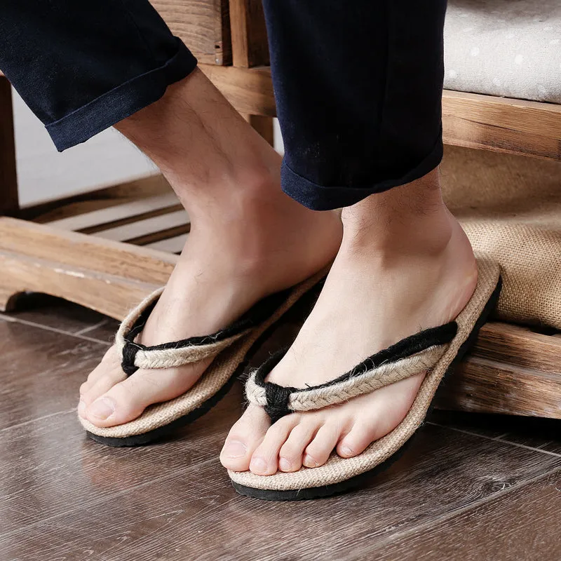 Linen Flip Flops