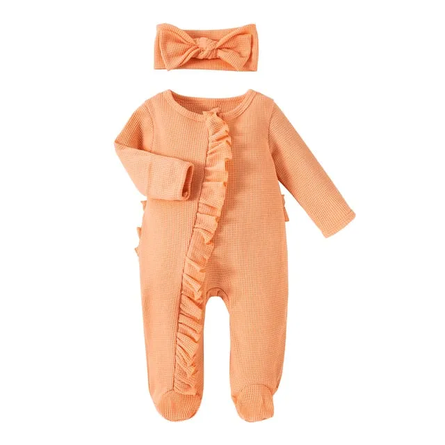 MATILDA Waffle Knit Jumpsuit with Headband