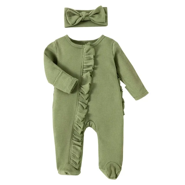 MATILDA Waffle Knit Jumpsuit with Headband