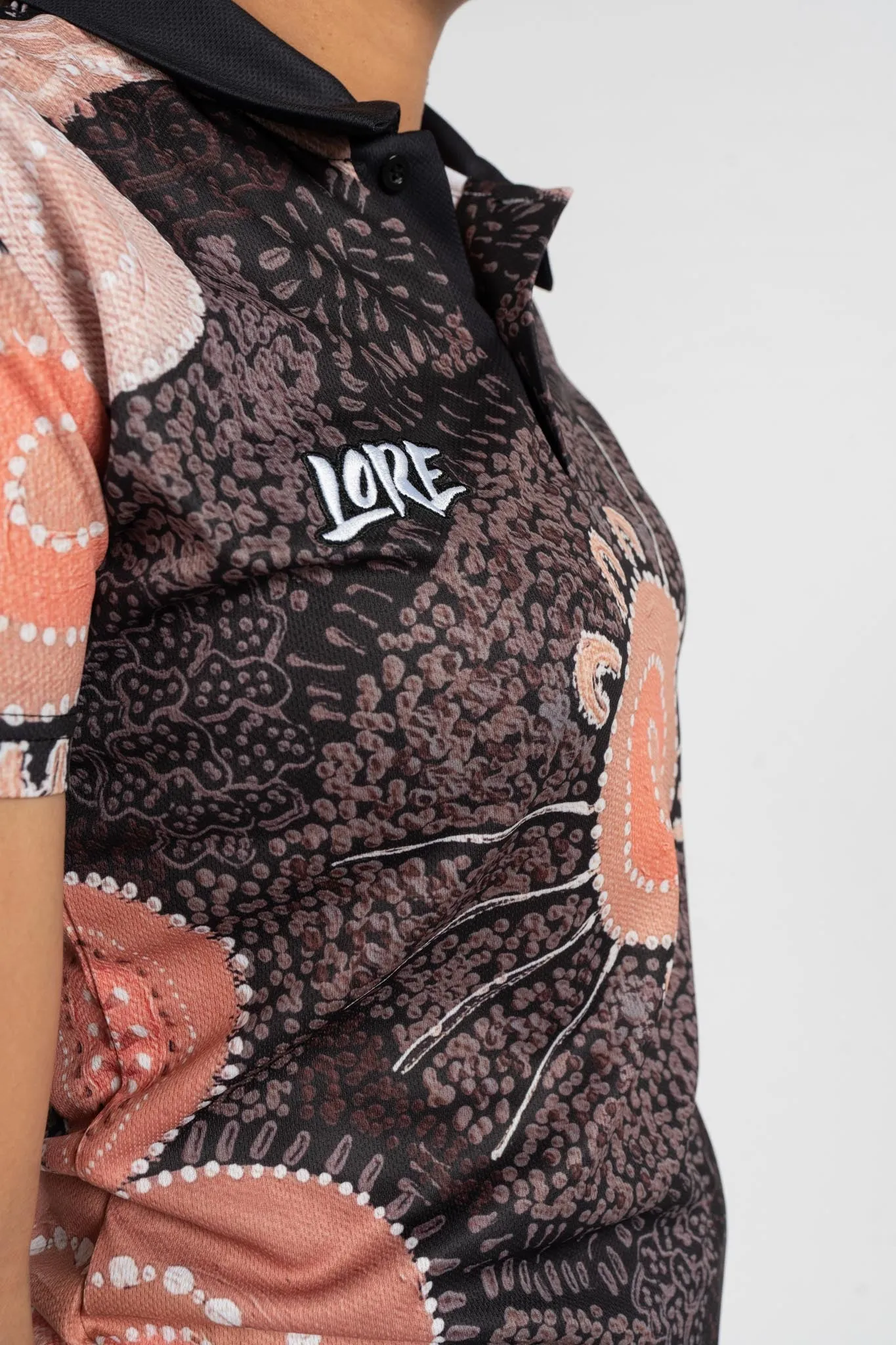 Meeting At The River Recycled UPF50  Women's Fitted Polo Shirt