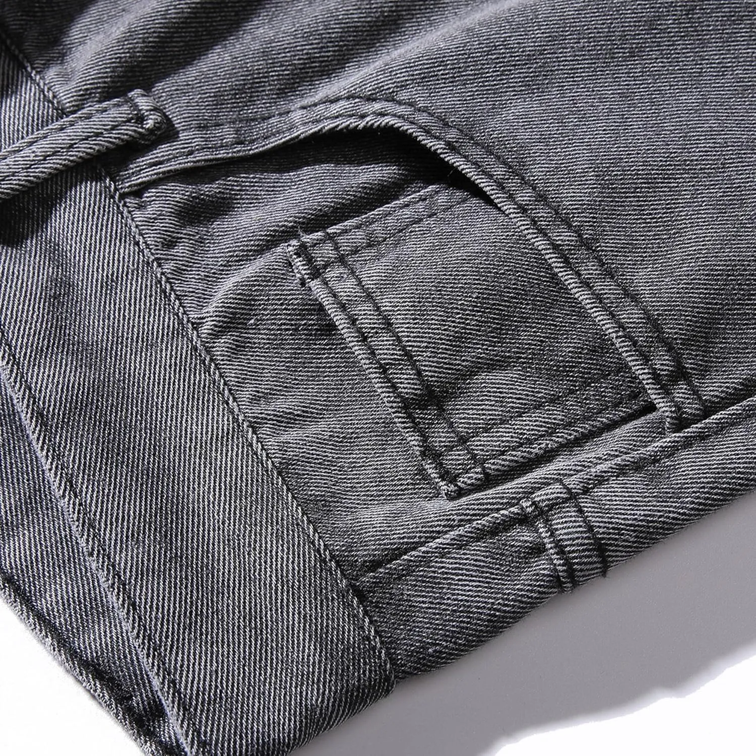Men's Regular Fit Solid Comfort Basic Jeans Lightweight Streetwear Denim Pants Straight Leg Outdoor Jeans Trouser