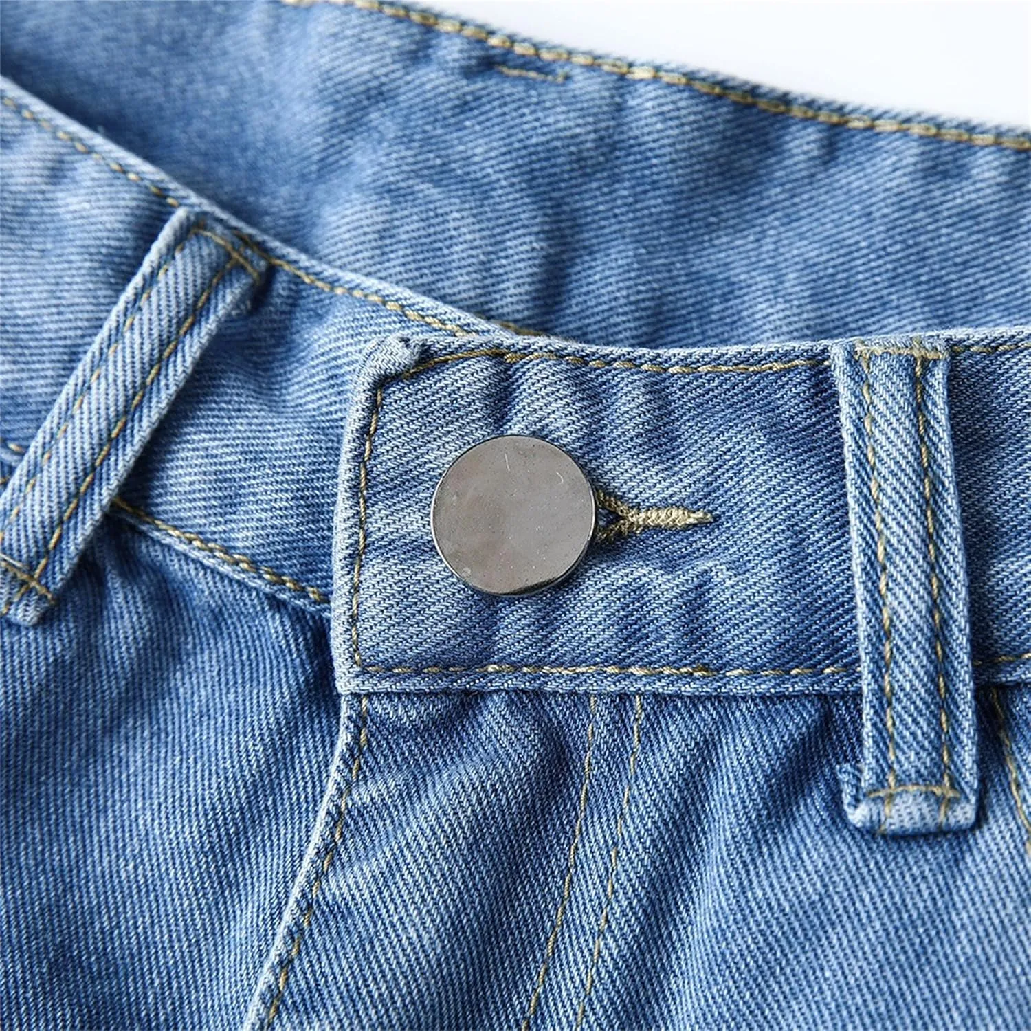 Men's Regular Fit Solid Comfort Basic Jeans Lightweight Streetwear Denim Pants Straight Leg Outdoor Jeans Trouser