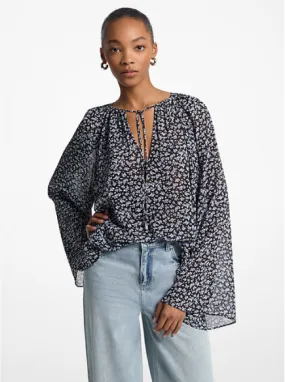 MICHAEL MICHAEL KORS - FLORAL GEORGETTE BLOUSE