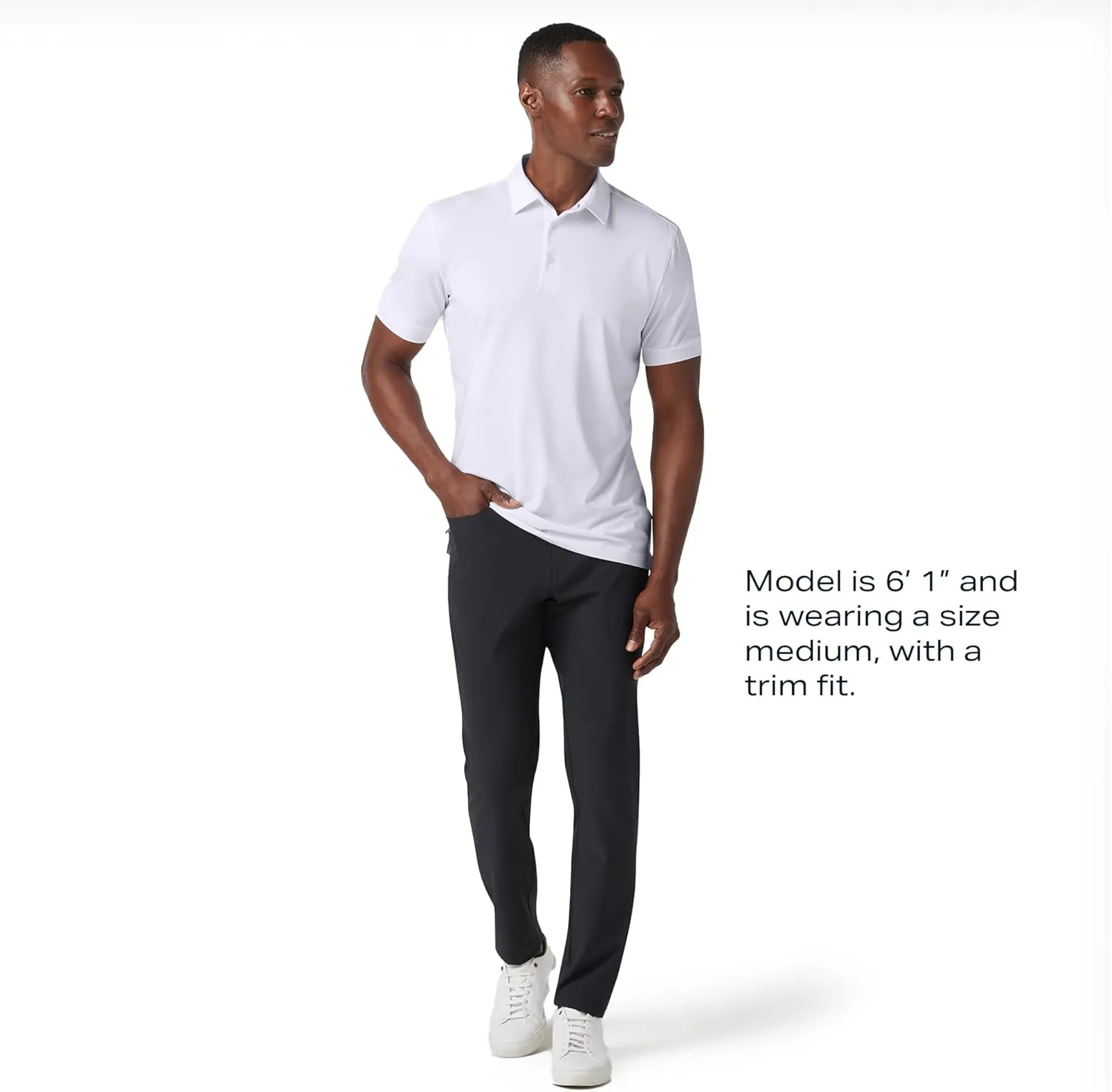 Mizzen Main Versa Men's Performance Short-Sleeve Polo - Lightweight, Moisture-Wicking, UPF 50 , 4-Way Stretch - Trim Fit