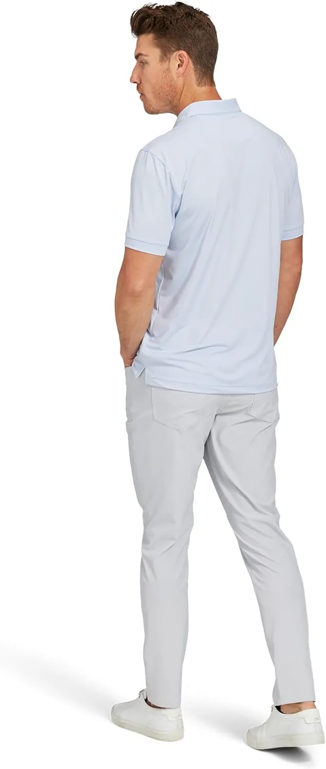 Mizzen Main Versa Men's Performance Short-Sleeve Polo - Lightweight, Moisture-Wicking, UPF 50 , 4-Way Stretch - Trim Fit