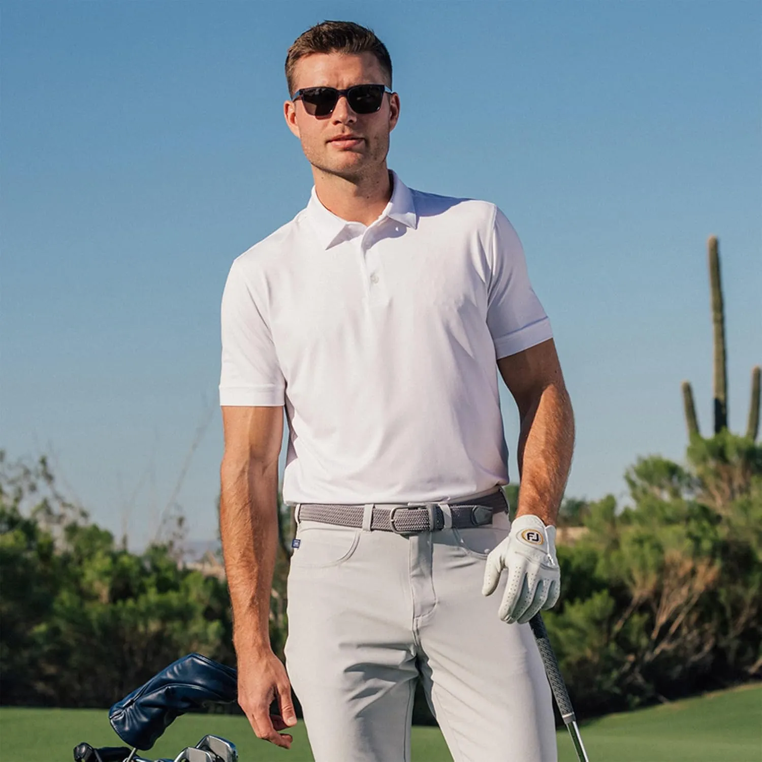 Mizzen Main Versa Men's Performance Short-Sleeve Polo - Lightweight, Moisture-Wicking, UPF 50 , 4-Way Stretch - Trim Fit