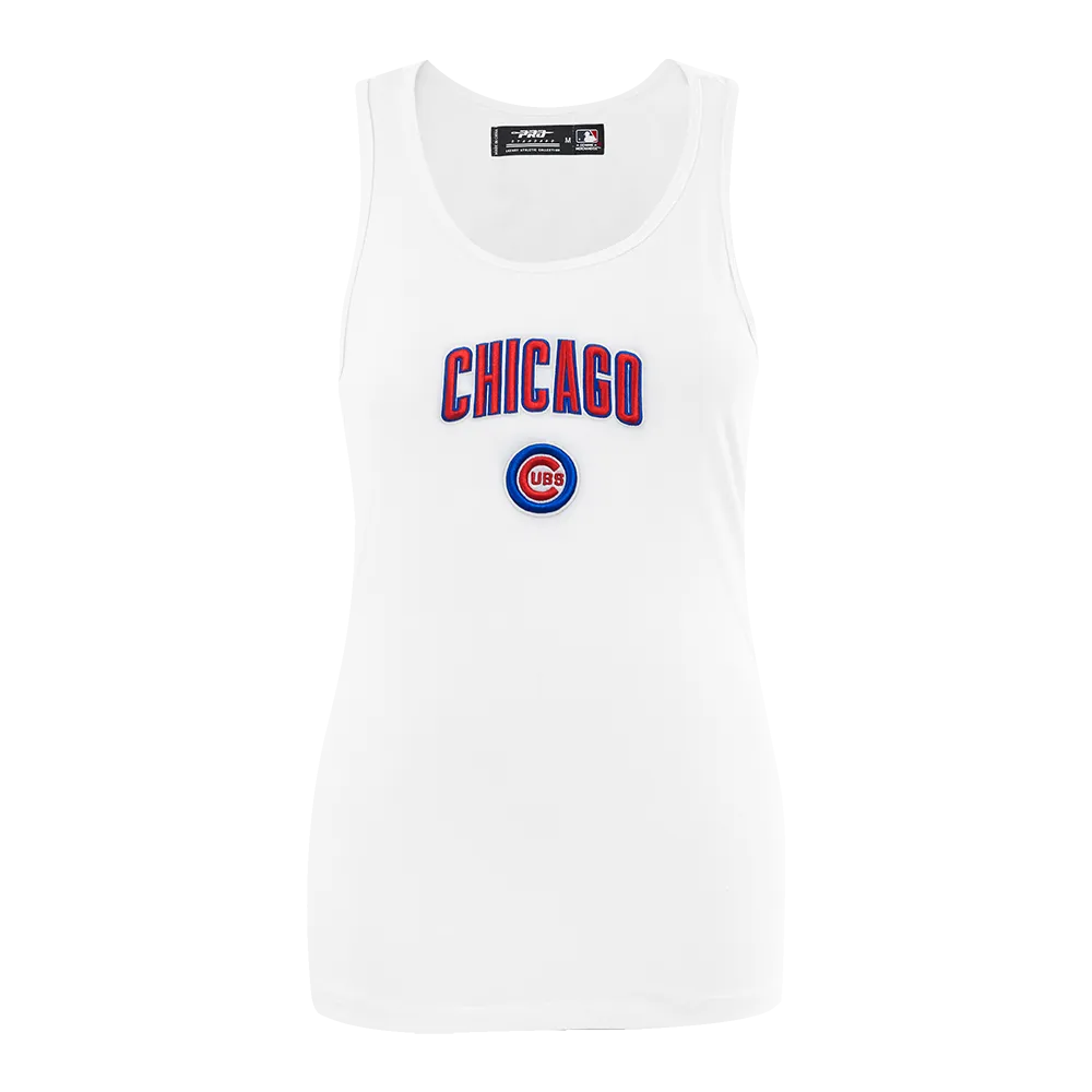 MLB CHICAGO CUBS CLASSIC WOMEN'S RELAXED FIT RACERBACK (WHITE)