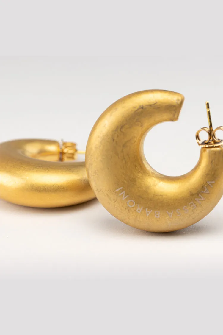 Moon Earring in Gold Vintage